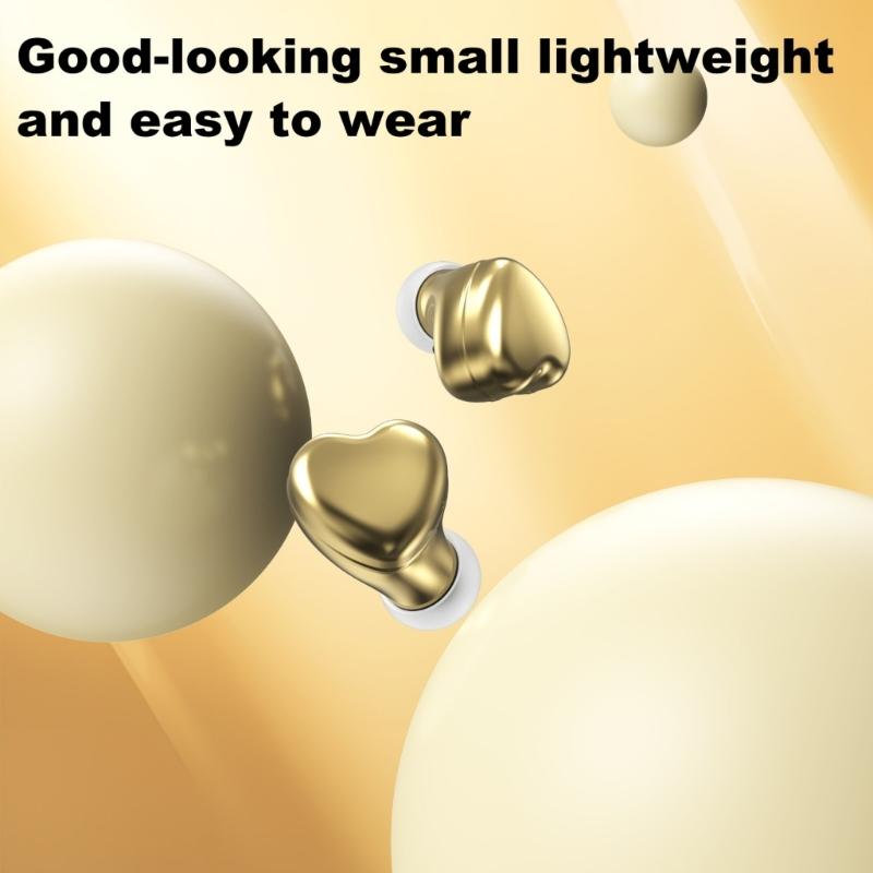 Lovely Heart Shape Wireless Earphones Earbuds With Modern Wireless Headphones And Comfortable Fit For Daily Use TE-I3