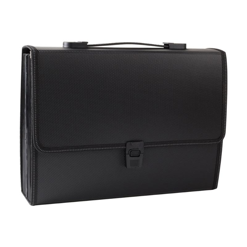 

Clear View A4 Document Organiser With 26 Pockets Waterproof Expanded File Box For Office Documents чорний