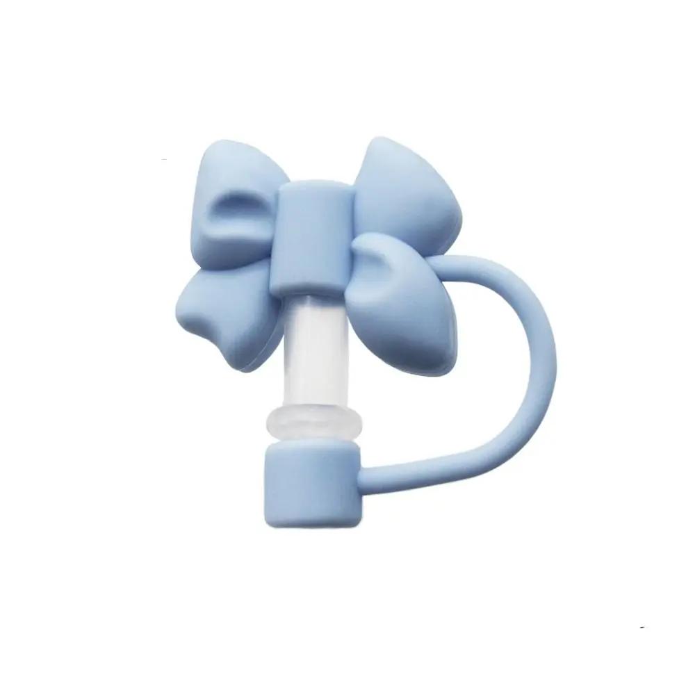Splash Proof Silicone Straw Covers Dust Proof Plugs Protector Leak-Proof Bow Straw Cover Cap Reusable for 40/30 oz Tumbler Cups
