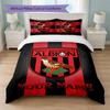 Set Biancheria da Letto Personalizzato West Bromwich Albion FC con Nome Testo 1 Copripiumino + 2 Federe Logo Calcio Regalo Personalizzato per Occasioni Speciali Decorazione Camera da Letto