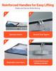 Under Bed Storage with Clear Lids, 850 x 430 x 120 mm, 45L Large Underbed Clothes Storage Containers, Low Profile Under Bed Drawer Shoe Organizer Bins