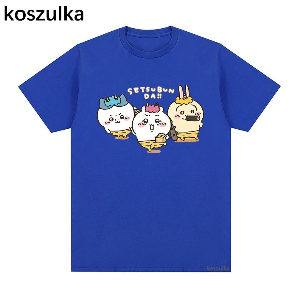 Chiikawa T-shirt Neue Frauen/Männer Harajuku Ästhetische Grafik Kawaii T-shirt Unisex Japanischen Anime Cartoon Oversize Baumwolle T-shirt