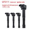 UF311/UF583 4-Piece Ignition Coil Set for 2002-2009 Honda CRV, Accord, Civic 2.0L