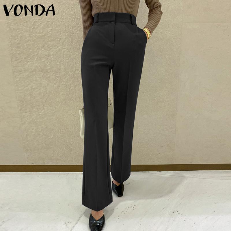 

Женские однотонные расклешенные брюки VONDA