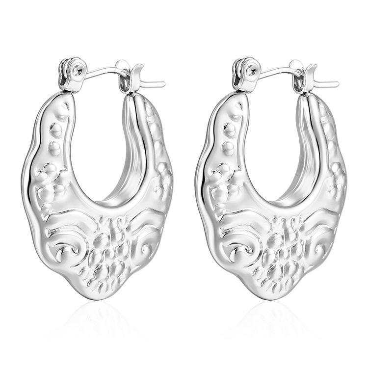 Stainless Steel Chunky Hoop Earrings for Women Teen 18K Gold Plated Hypoallergenic Thick Huggie Hoop Jewelry for Christmas Gifts