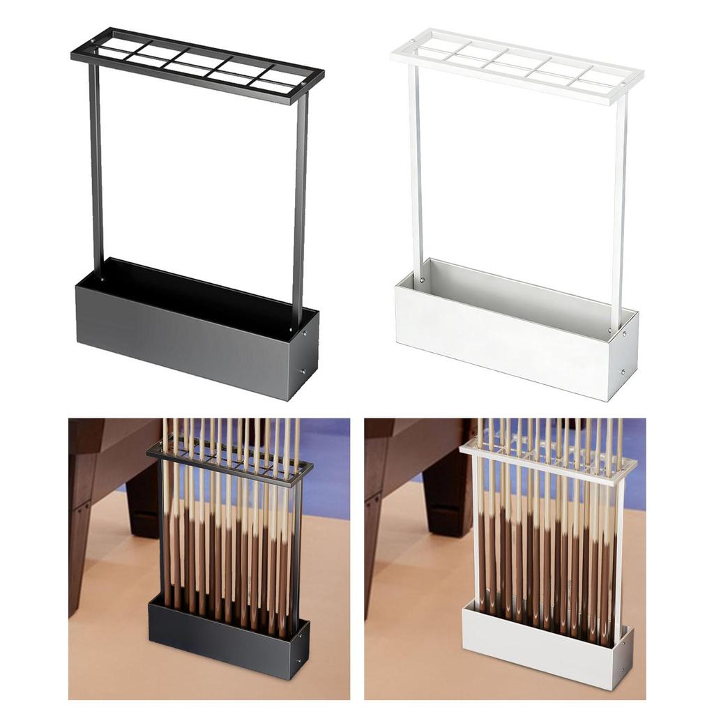 Billiard Cue Holder, Metal Stand, Freestanding Storage, Vertical Organizer,