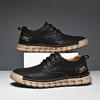 Men's Casual Shoes High Quality Breathable Retro Leather Outdoor Shoes Soft Comfy Wear-resistant Men Shoes Sneaker
