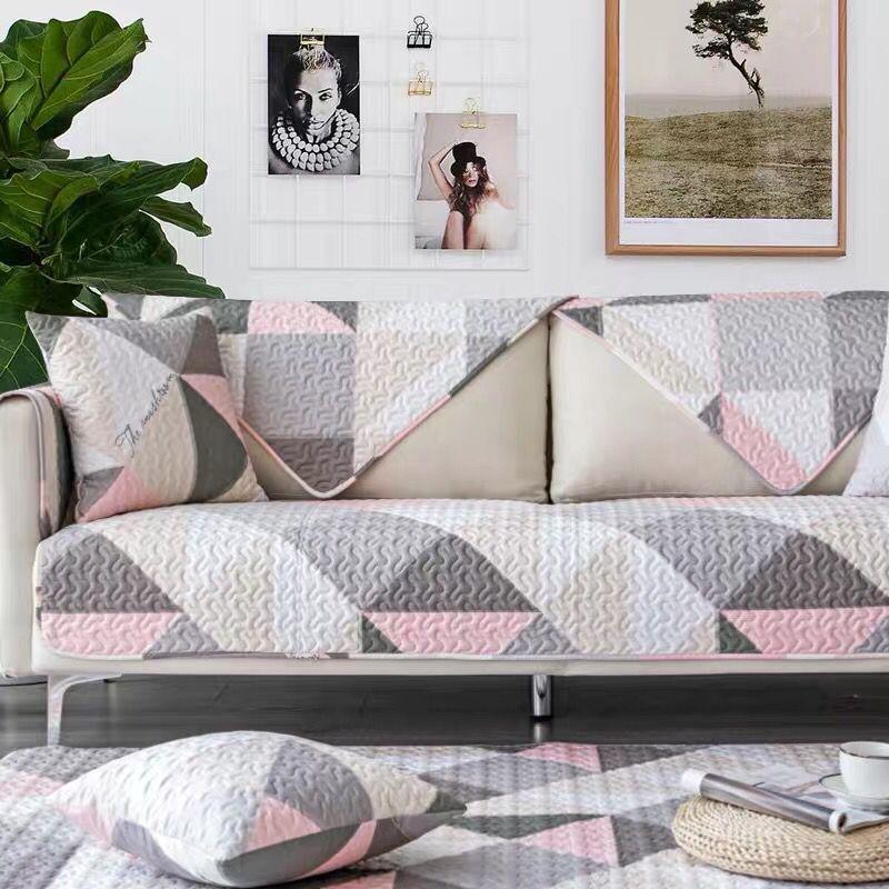 Cotton Twill Sofa Cushion Seat Cushion Four-season Universal Non-slip Fabric Full Cover Living Room Pure Cotton Sofa Towel