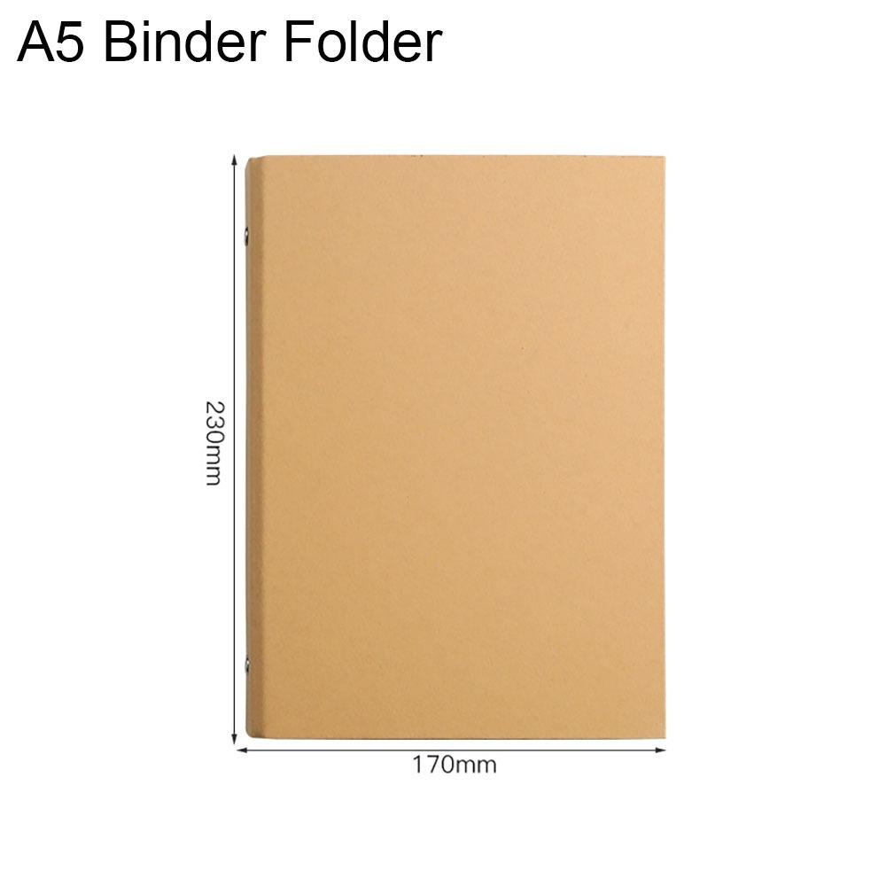 Kraft Paper Kraft Paper Binder Cover Vintage Perforated Binder Folder New File Folders