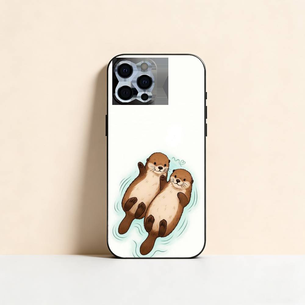 Lazy Otter Phone Case Silicone Soft For IPhone 17 16 15 14 13 12 11 X XR Plus Pro Max Plus