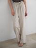 MOMET Franc String Wide Linen Pants Natural Beige