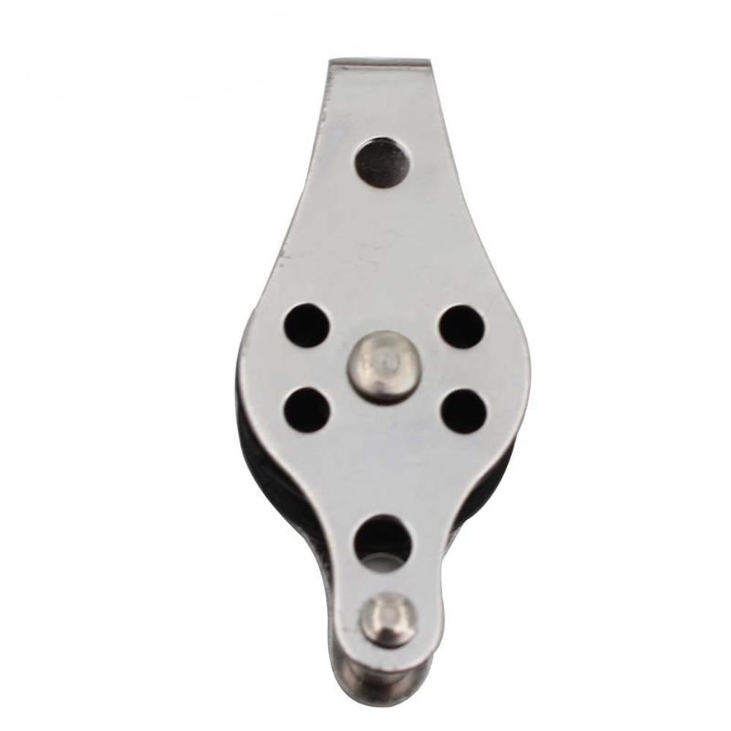 1Pcs 60Mm Blocks Rope Pulley 304/316 Stainless Steel 608 Pulley Nylon Sheave Single Lashing Eye For 2Mm To 8Mm Rope