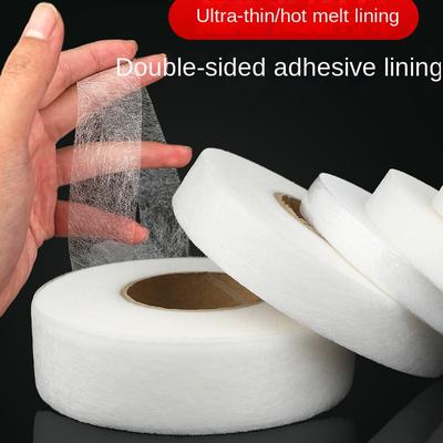 Rouleau 64M Non-tissé Double face Entoilage Adhésif Tissu Vêtement Thermocollant Bande d'ourlet Bord Raccourcir Pantalon Outil de Couture DIY