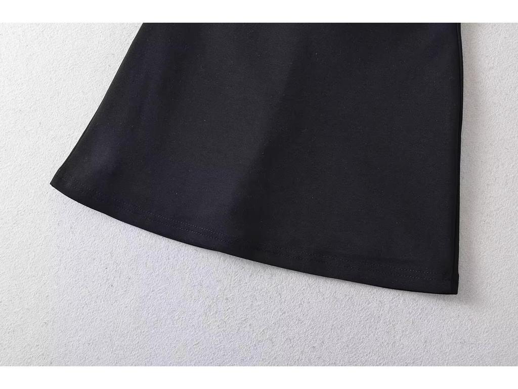 Chic Hip-Wrap Low Waist Short Skirt - European & American Style with Built-In Safety Shorts