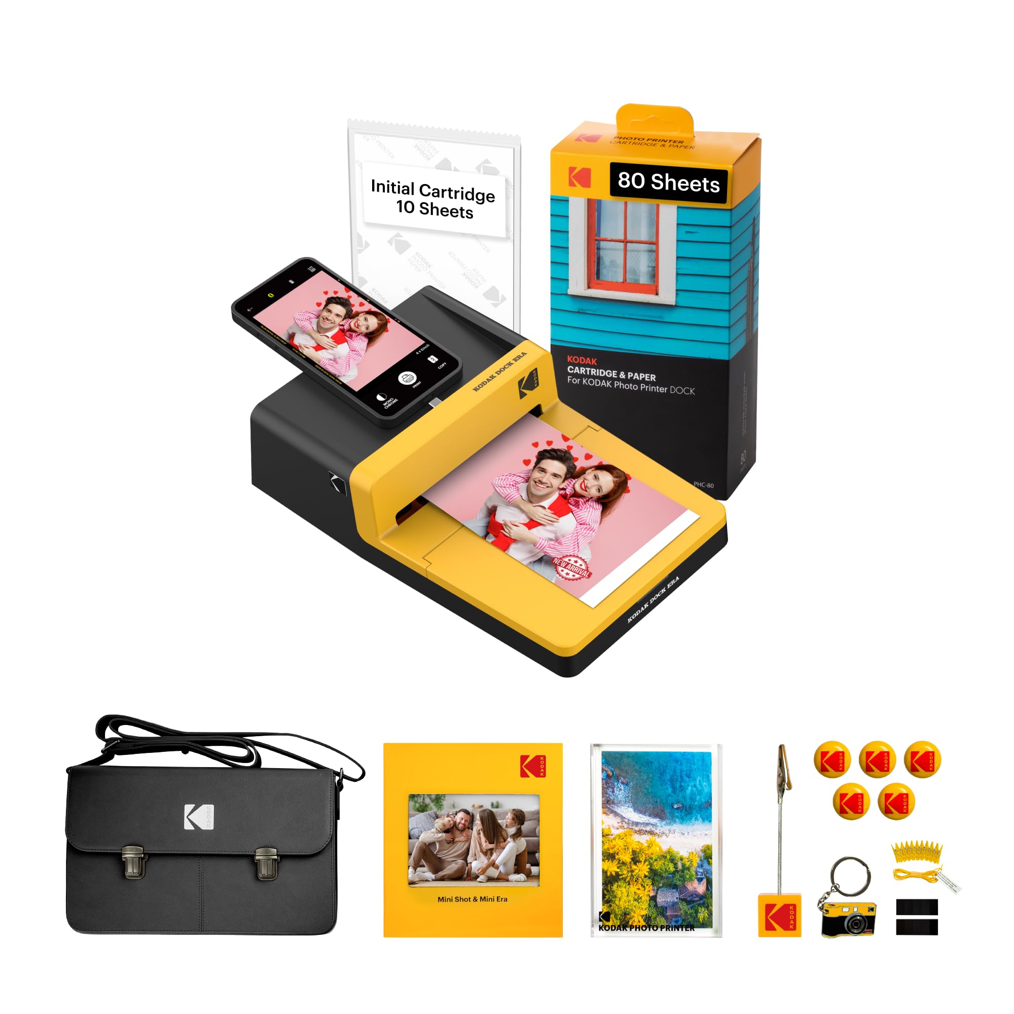 

Чеський принтер для смартфона KODAK Dock ERA 4PASS 80 аркушів подар (4x6 ) (Принтер + + комплект)