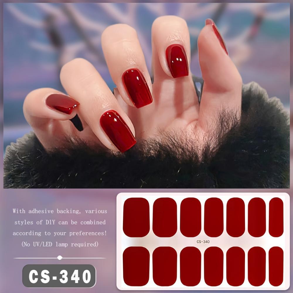 Women s Fashion-themed Nail Sticker, Self-adhesive Waterproof Glitter Gel Nail Film, Easy To Apply and Remove, Nail Accessories