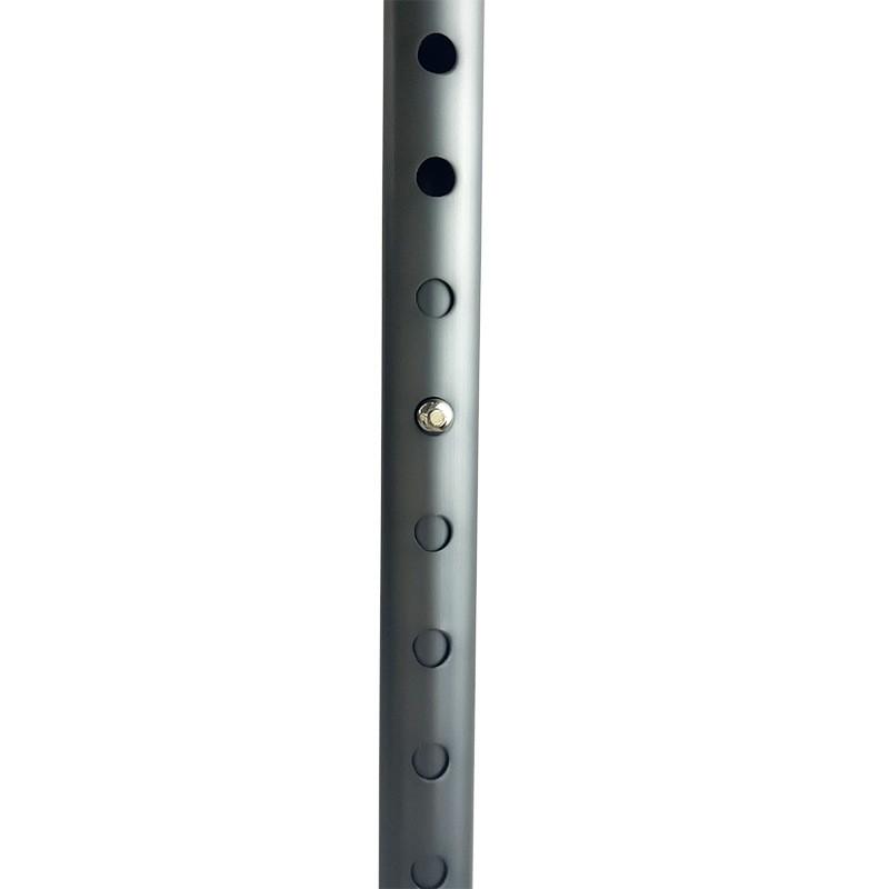 Elderly Support Walking Cane Aluminum Adjustable Trekking Stick With Wooden T-Handle Indoor Outdoor Use
