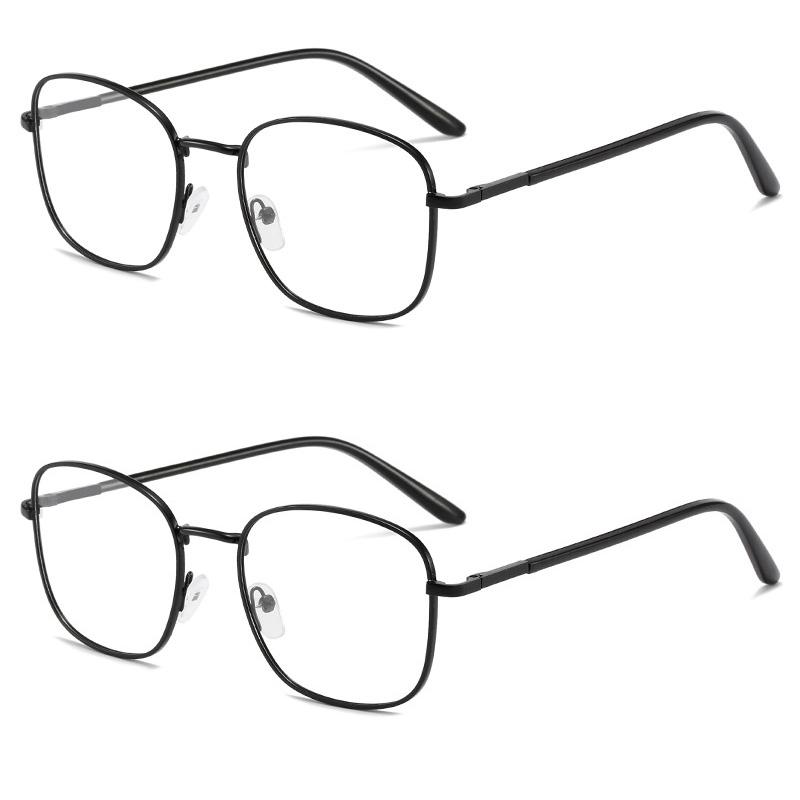 

2PCS Anti Blue Light Glasses Square Metal Eyewear Women Men At Home Eyeglas Blue Light Blocking Man Lady Computer Eyeglas