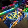 Leeds United Football Design Crystal Velvet Carpet Cozy Non?Slip Printed Rug For Bedroom Living Room Entrance