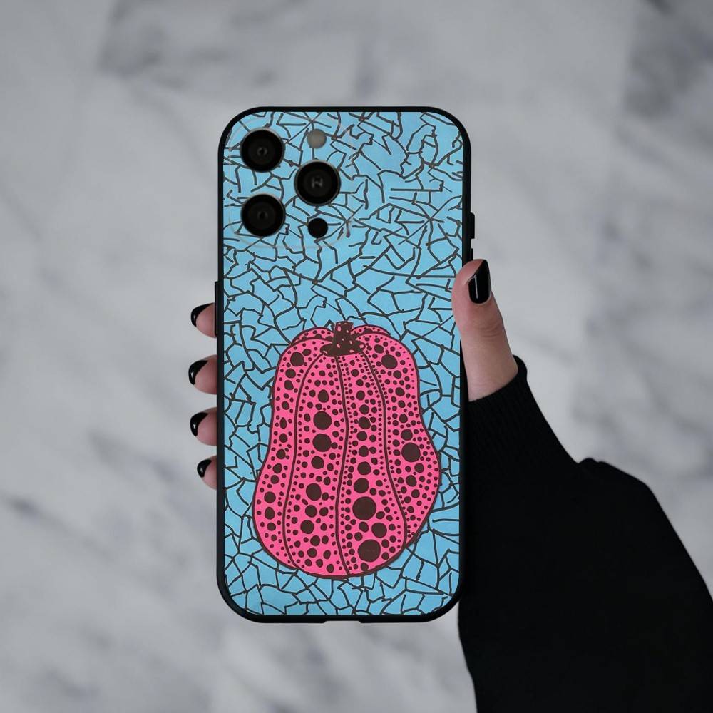 F-Funny Pumpkin Y-Yayoi K-K-Kusama  Phone Case For iPhone 17pro,16,15,14,13,12,11 Plus,Pro Max,XS,Soft Silicone Black Cover