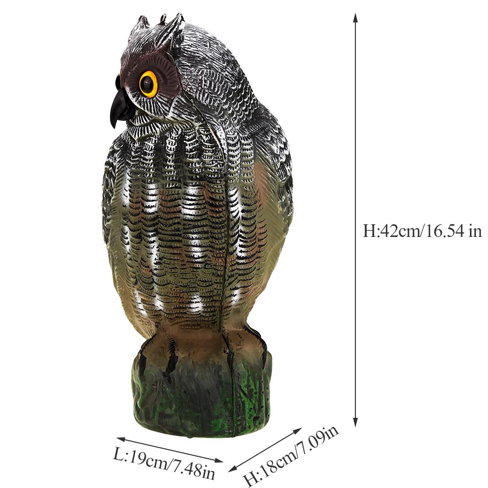 Decoy Pest  Owl Garden Repellent Bird Solar Powered Owl Hunting Decoy Bird Scarer Deterrent Pest Control Garden Decor