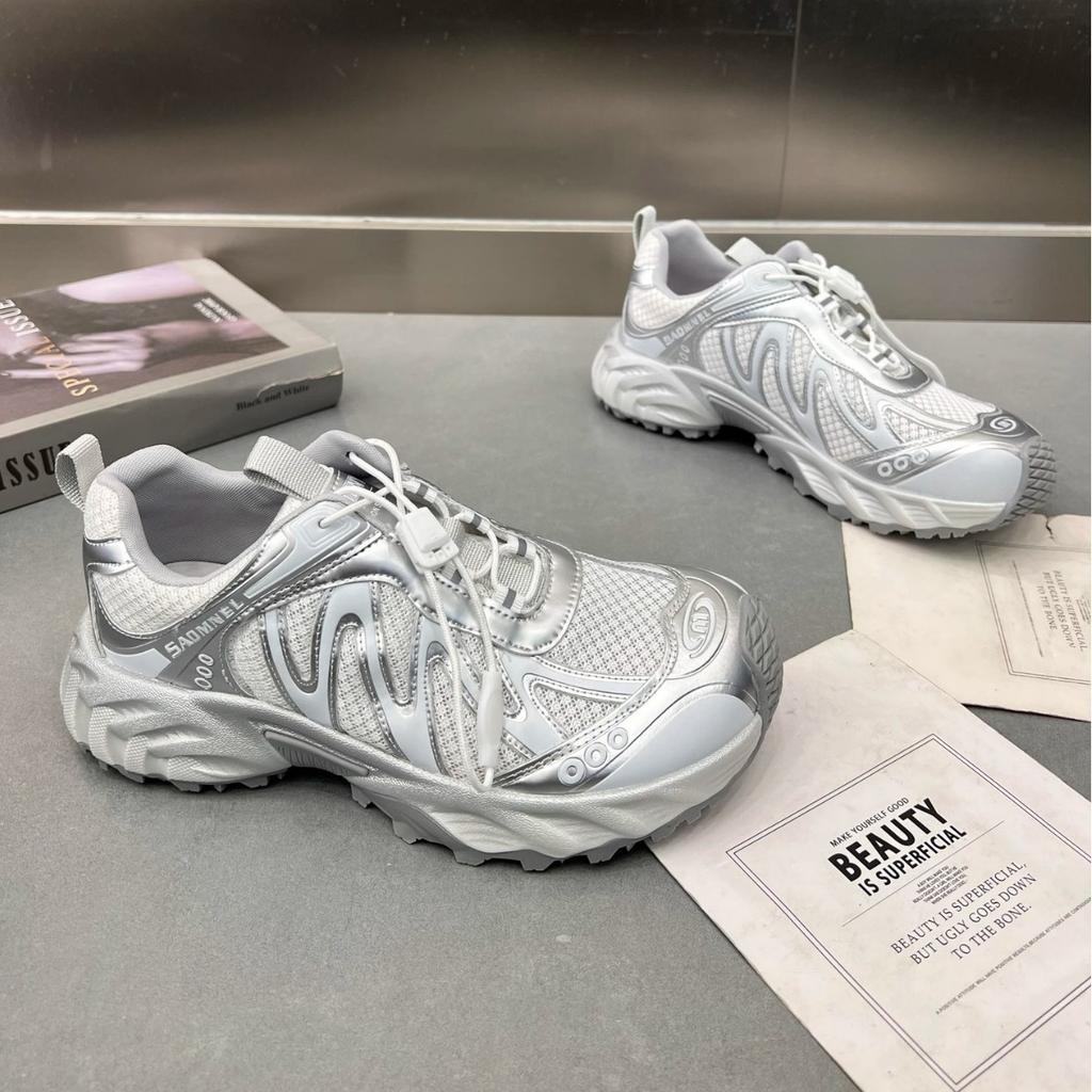 2025 summer new thin mesh fashion platform sports dad shoes women breathable, lightweight and versatile casual Forrest Gump shoes tide