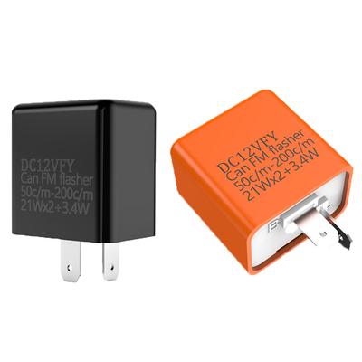 Relé de Pisca LED DV 12V Frequência Ajustável 3 Marchas Pisca de Motocicleta de Fixação Indicador de Direção LED de Alta Potência Múltiplas Proteções