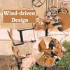 Handmade Metal Windmill Drummer Design Creative Handcraft Windmill for Home Decor
