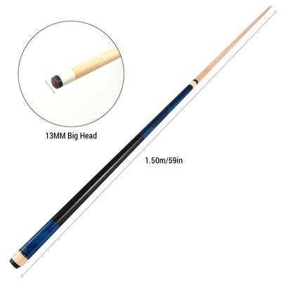 Pool Sticks for Adults 1.50m/59in High-End Pool Cue Maple Double-Section Billiard Design 13MM Big