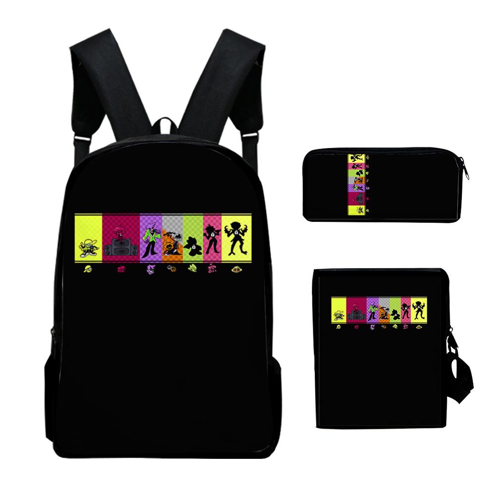 Popular Novelty Friday Night Funkin 3D Print 3pcs/Set School Bags Laptop Daypack Backpack Inclined shoulder bag Pencil Case