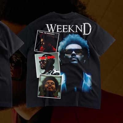 Wysokiej Jakości Modne Topy Harajuku The Weeknd Męski Oversize Nadrukowany T-shirt Streetwear Ciężka Bawełna Oversize Y2k Odzież Męska