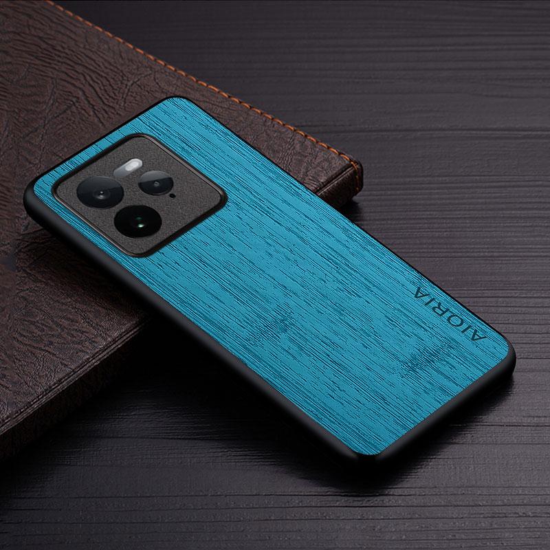 Case for Realme GT 7 7T Pro funda bamboo wood pattern Leather phone cover Luxury coque for Oppo realme GT 7 Pro case capa