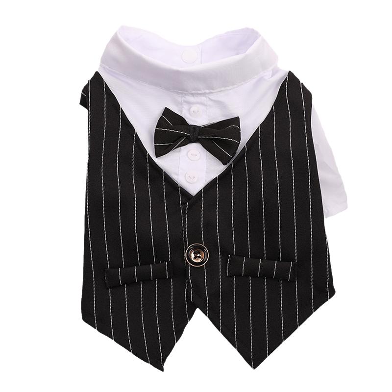 

Свадебная вечеринка мужской питомец смокинг костюм сфинкс кошка одежда для кошек Gotas mascotas костюм Katten Kedi рубашки воссоединение собака одежда XS-suit 0.6-1.2kg чёрный