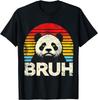 Funny Grumpy Panda Bruh Meme – Vintage Humorous Panda T-Shirt