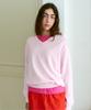 38COMEONCOMMON Regular Cotton V-Neck Knit (Light Pink)
