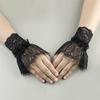 Women Fake Arm Sleeves With Short Tassels White And Black Pleated Cuff Beautiful Lace Accessories Outdoor Embellishments