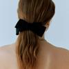 pearlymore ribbed ribbon hairpin (black)