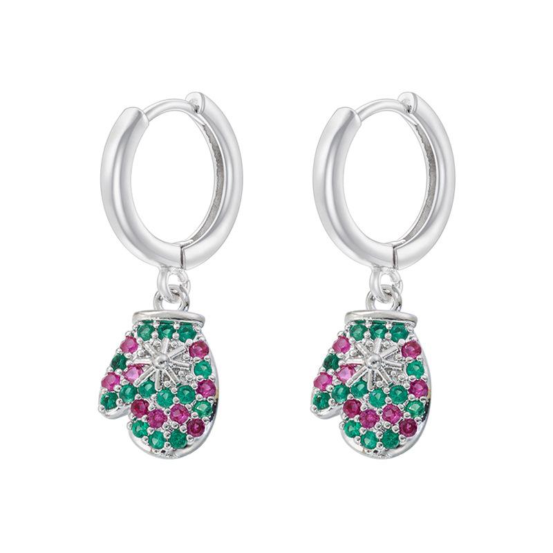 Sweet And Cute Christmas Element Earrings Ear Ring Wind Christmas Gloves Socks Earrings Women Ve1005-1009