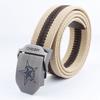 Black Five-Star Canvas Belt Headhunting Black Eagle Men's Automatic Buckle Belt Woven Leisure Good Supply