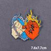 Outdoor Iron On Patches For Clothes Rainbow Heart Embroidered Patches For Clothing Thermoadhesive Patches On Clothes Stripe DIY