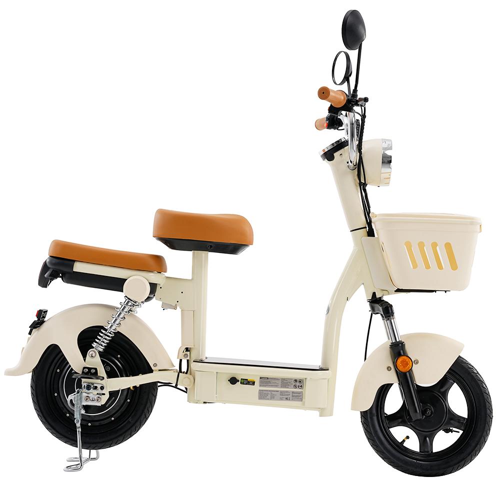 Monopattino Elettrico Y16 con Doppio Cestino e Sedile Posteriore 1200W 20Ah Ruote da 14'' Velocità Massima 25KM/H Autonomia 90-100KM escooters