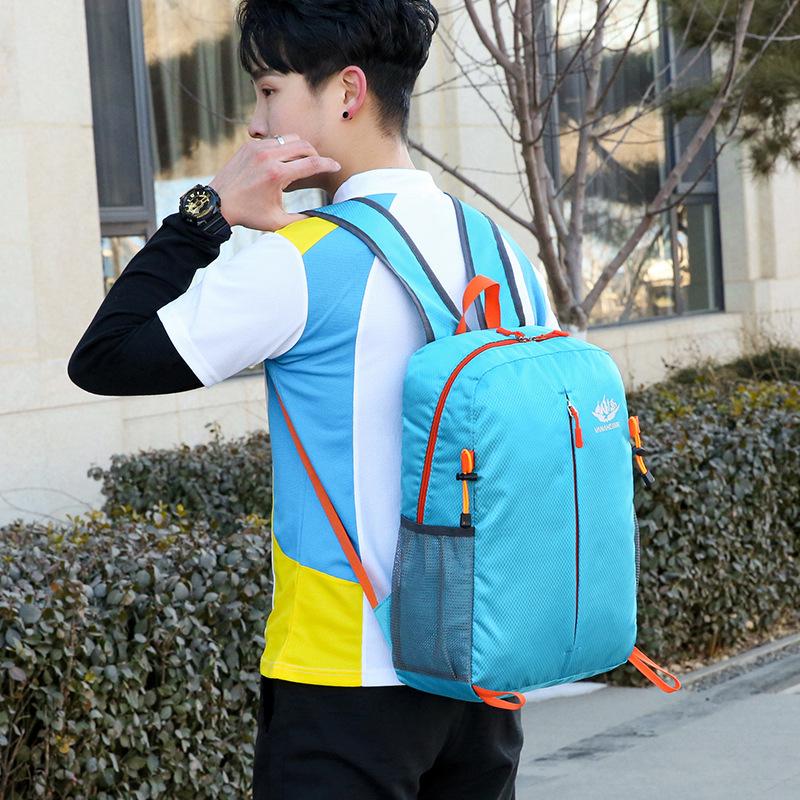 Schoolbag Outdoor Foldable Backpack Lightweight Travel Bag Anti-splashing Ultra Light Skin Bag Support Printed Cycling Student Bag