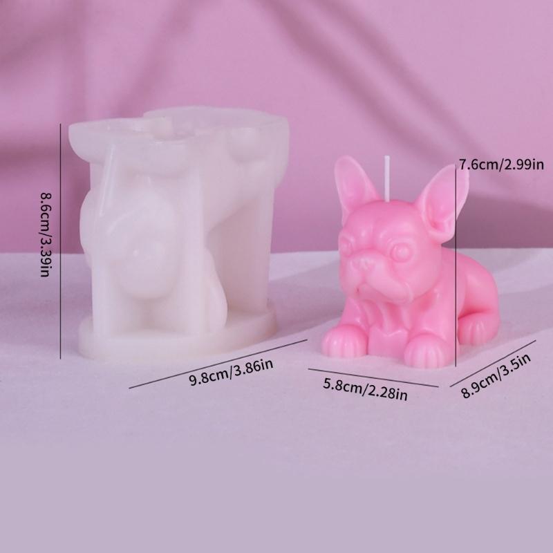 French Bulldog Shape Silicone Soap Mold DIY Silicone Candle Molds Clay Mould Silicone Soap Making Tool Silicone Material