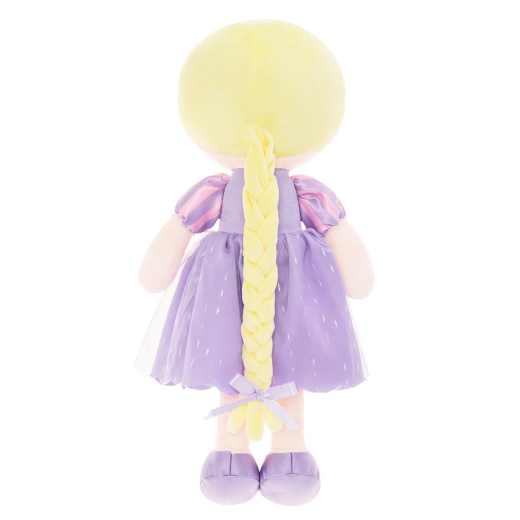 16 Inches Plush Dolls Purple Flower Princess Baby Girls Toys Purple Dress for Baby Girls Birthday Gifts