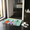 TAPPETINO ANIME O-Oggy e i Mosconi Tappetino Assorbente Tappeto d'Ingresso Antiscivolo per Bagni Servizi Igienici e WC