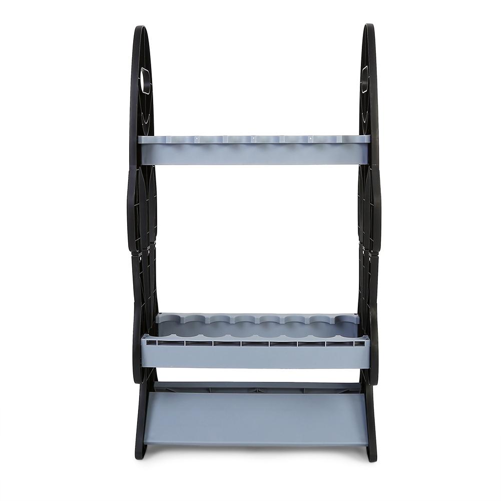

Lightweight Fishing Rod Pole Holder Stand, Rack For 16 Rods Double Sided Detachable Space Saving Accessory