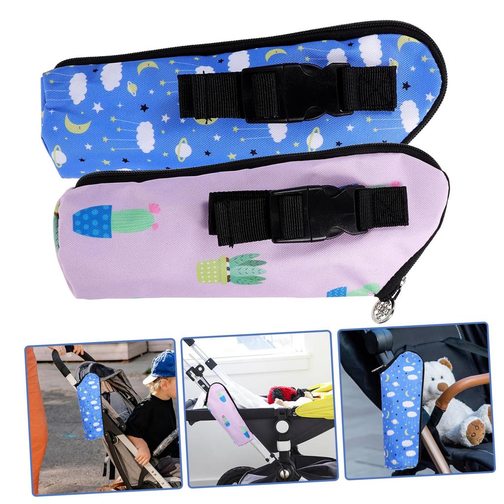 Baby Bottle Warmer Bag Portable Infant Feeding Bottle Aluminum Foil Insulation Stroller Hanging Bag Insulated Bottle Holder
