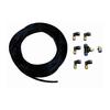 12.4 Ft Push Lock Black Vacuum Fitting Kit Turbo Wastegate & Solenoid for Turbo Vehicles