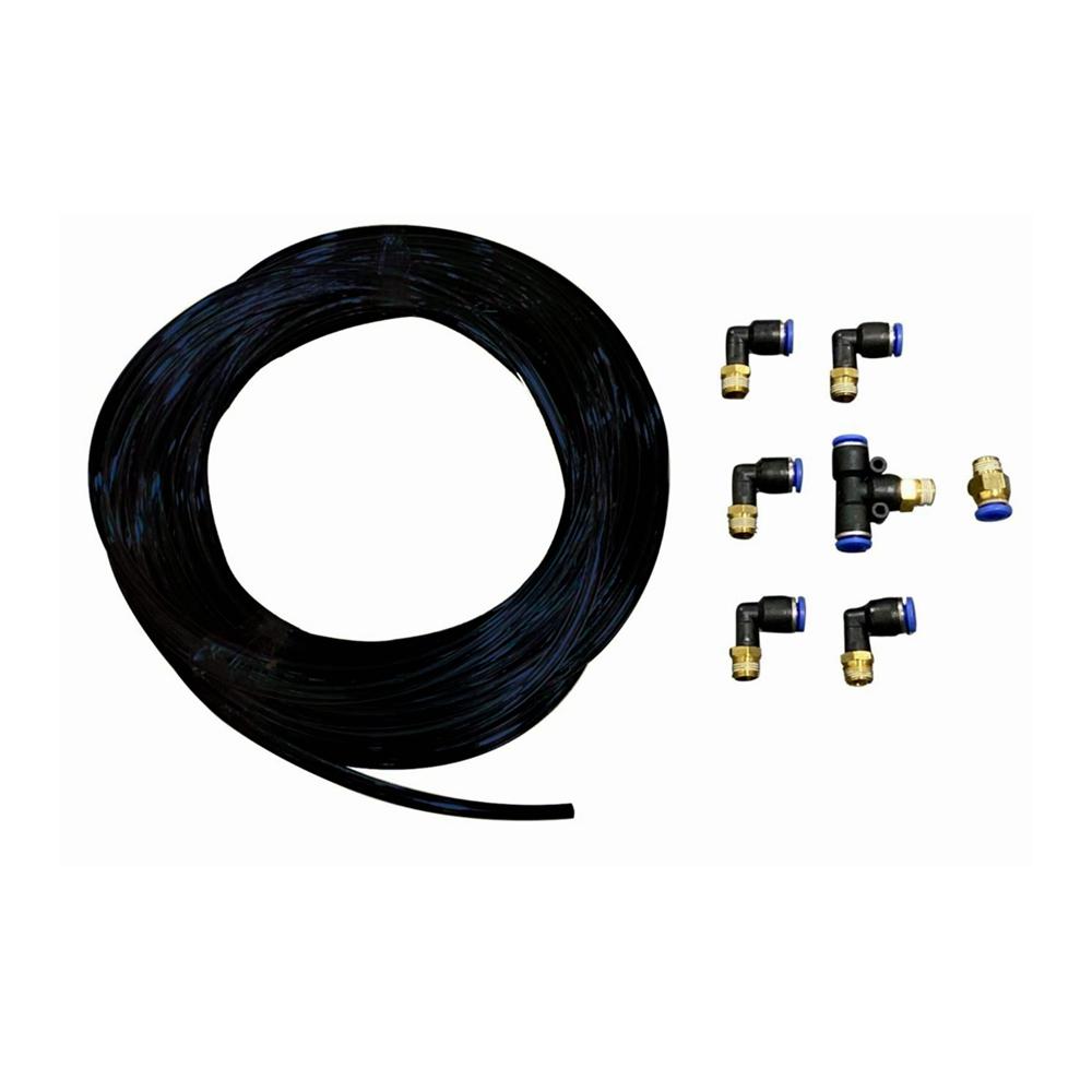 12.4 Ft Push Lock Black Vacuum Fitting Kit Turbo Wastegate & Solenoid for Turbo Vehicles