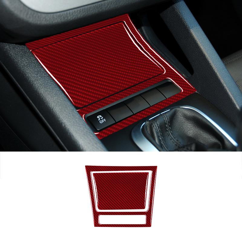 Real Carbon Fiber Car Center Control Ashtray Box Panel Decoration Sticker For Volkswagen Golf 6 2008-2012 Interior Accessories
